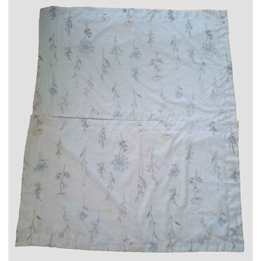 Botanical King Pillow Shams Set Of 2 Microfiber Wild Flower Zip Closure 39x24